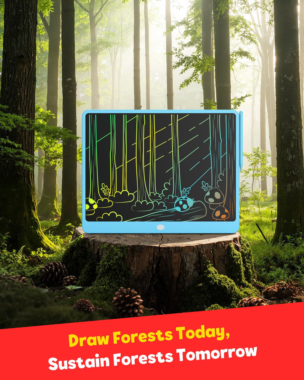 Lightweight TEKFUN tablet suitable for classrooms and meetings.