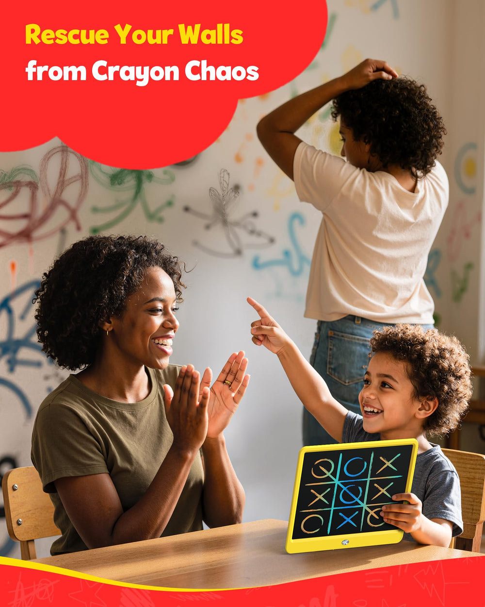 TEKFUN doodle board in action: kid drawing to spark imaginative play.