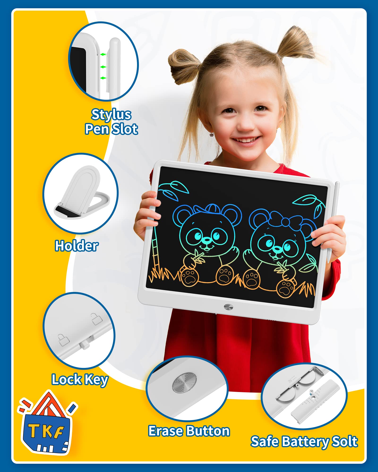 TEKFUN doodle board supports kids' learning and creative play.