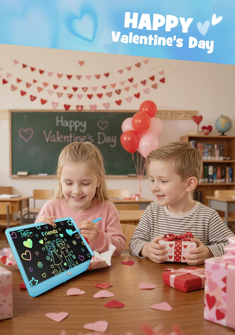 TEKFUN durable plastic body tablet 340g designed for kids and travel.