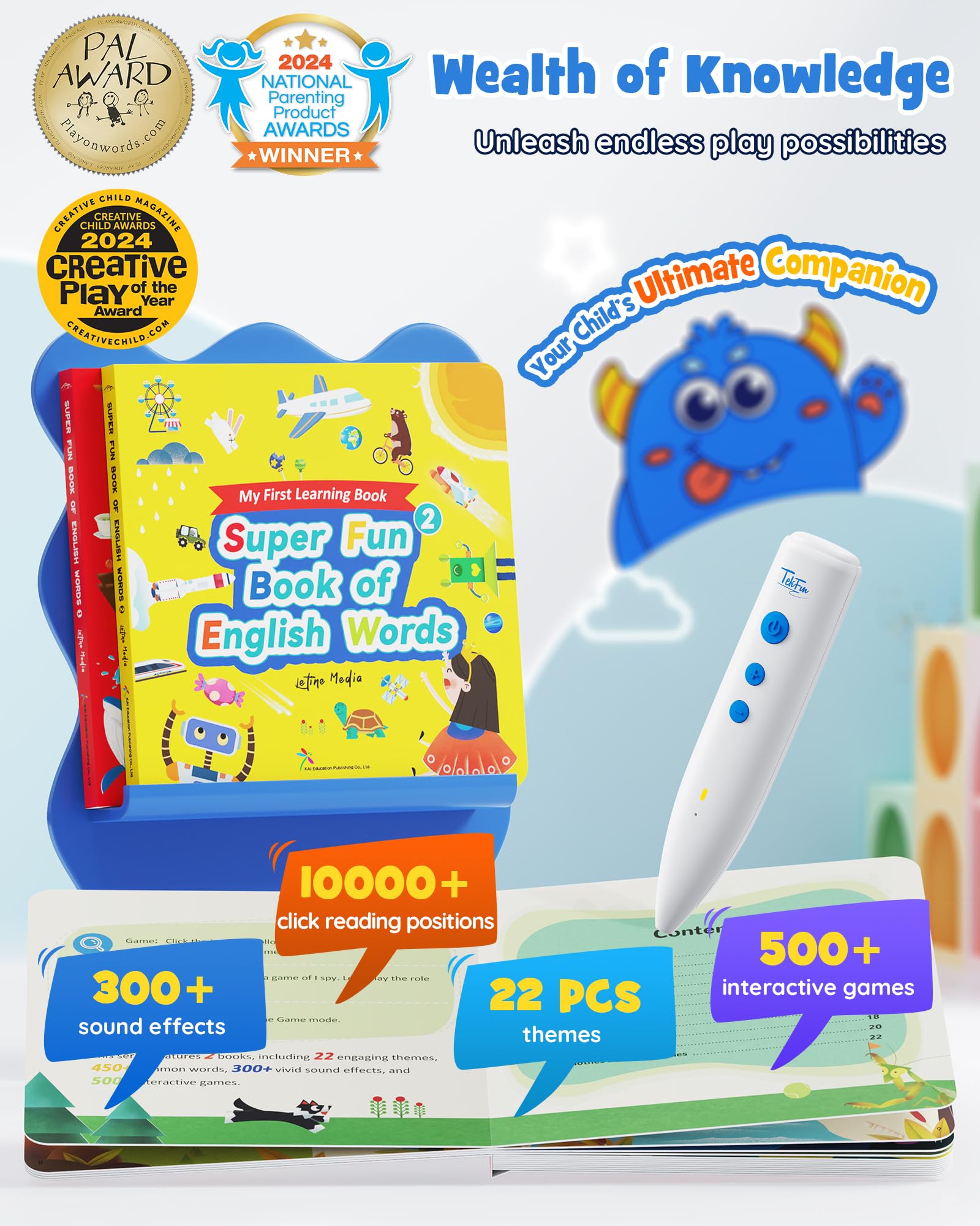 Eco-friendly ink and durable binding ensure safe play