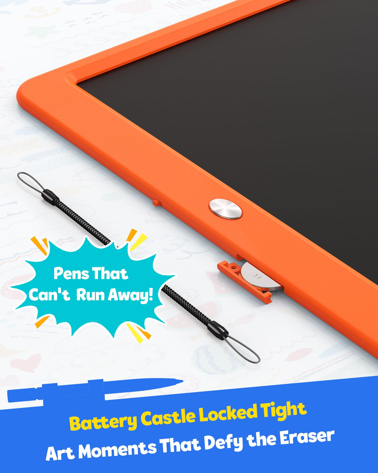 TEKFUN erasable surface for kids drawing, mess-free and reusable