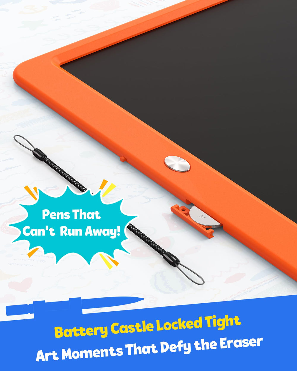 TEKFUN erasable surface for kids drawing, mess-free and reusable
