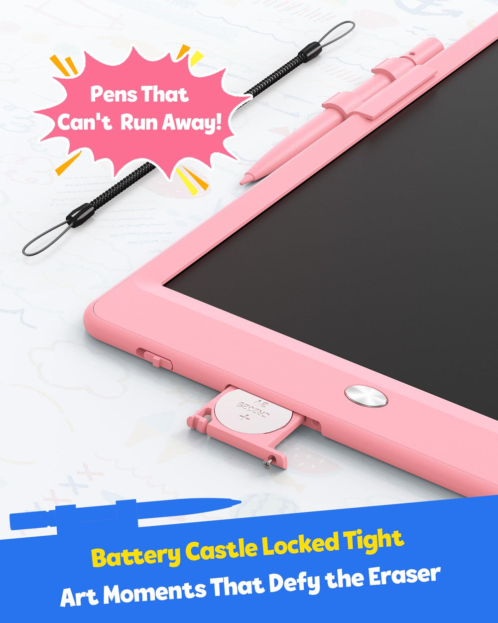 TEKFUN erase button for quick, clean screen clears