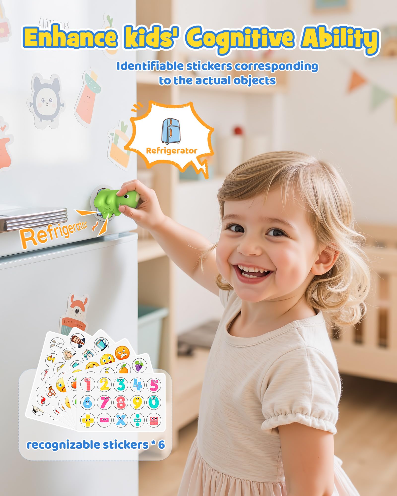 TEKFUN kid using pen for speech practice enhances listening and articulation.