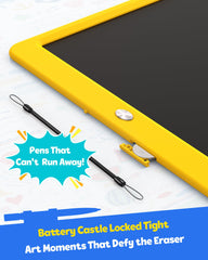 TEKFUN 12-inch LCD tablet on car trips for screen-free fun.