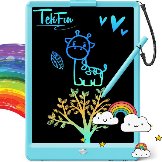 TEKFUN LCD writing tablet 10-inch for mess-free kid drawing.
