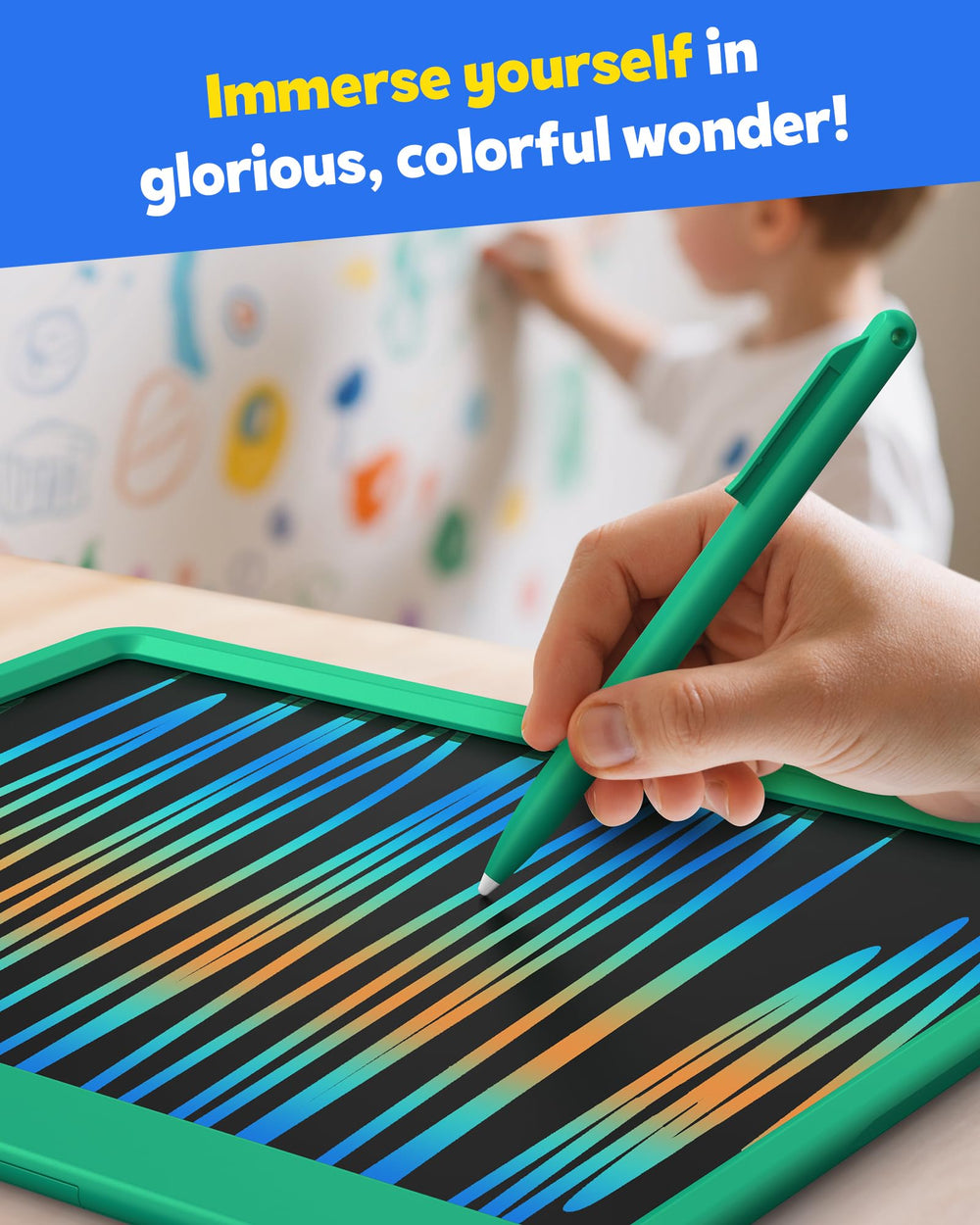 TEKFUN erase button clears the screen in one touch for quick resets