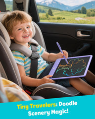 TEKFUN lightweight doodle board ideal for car rides, flights, and quiet play.