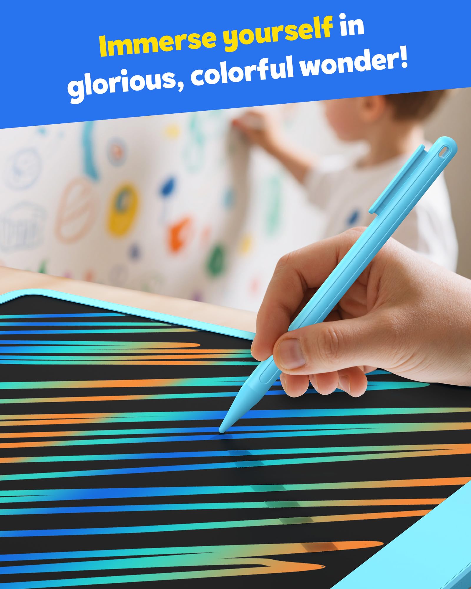 One-click erase and screen lock prevent accidental deletions during play.
