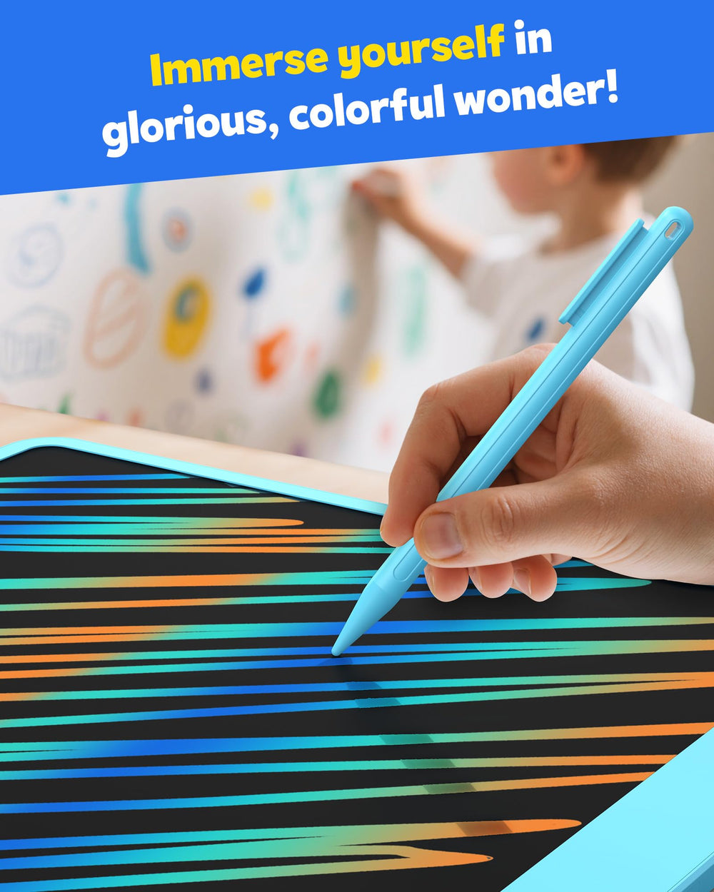 One-click erase and screen lock prevent accidental deletions during play.
