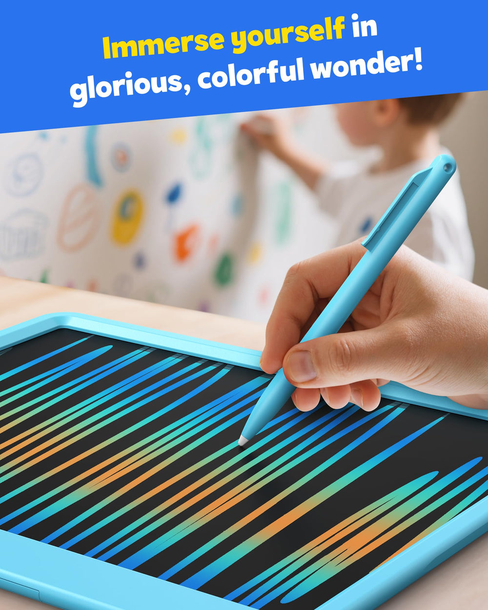 TEKFUN pressure-sensitive stylus use enables varied line thickness.