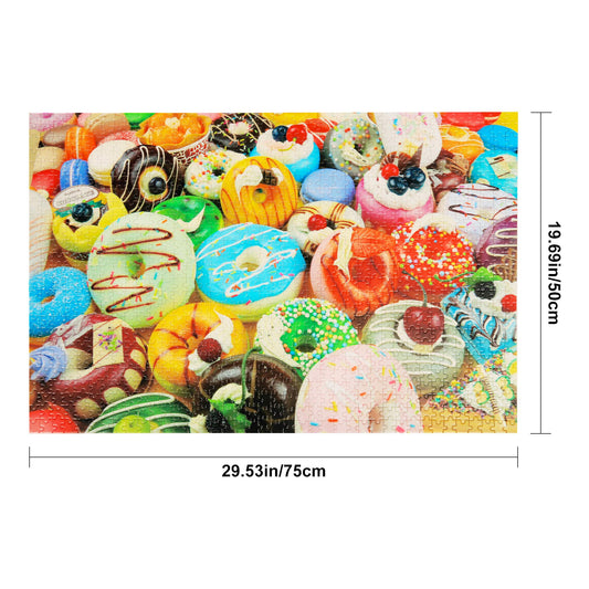 Tektalk Donut Feast finished puzzle mounted on wall for vibrant decor and pride