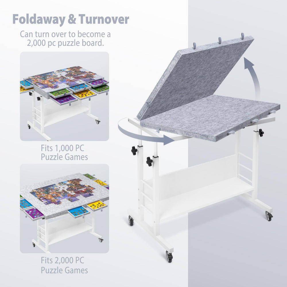 Tektalk felt surface guides pieces smoothly during puzzling