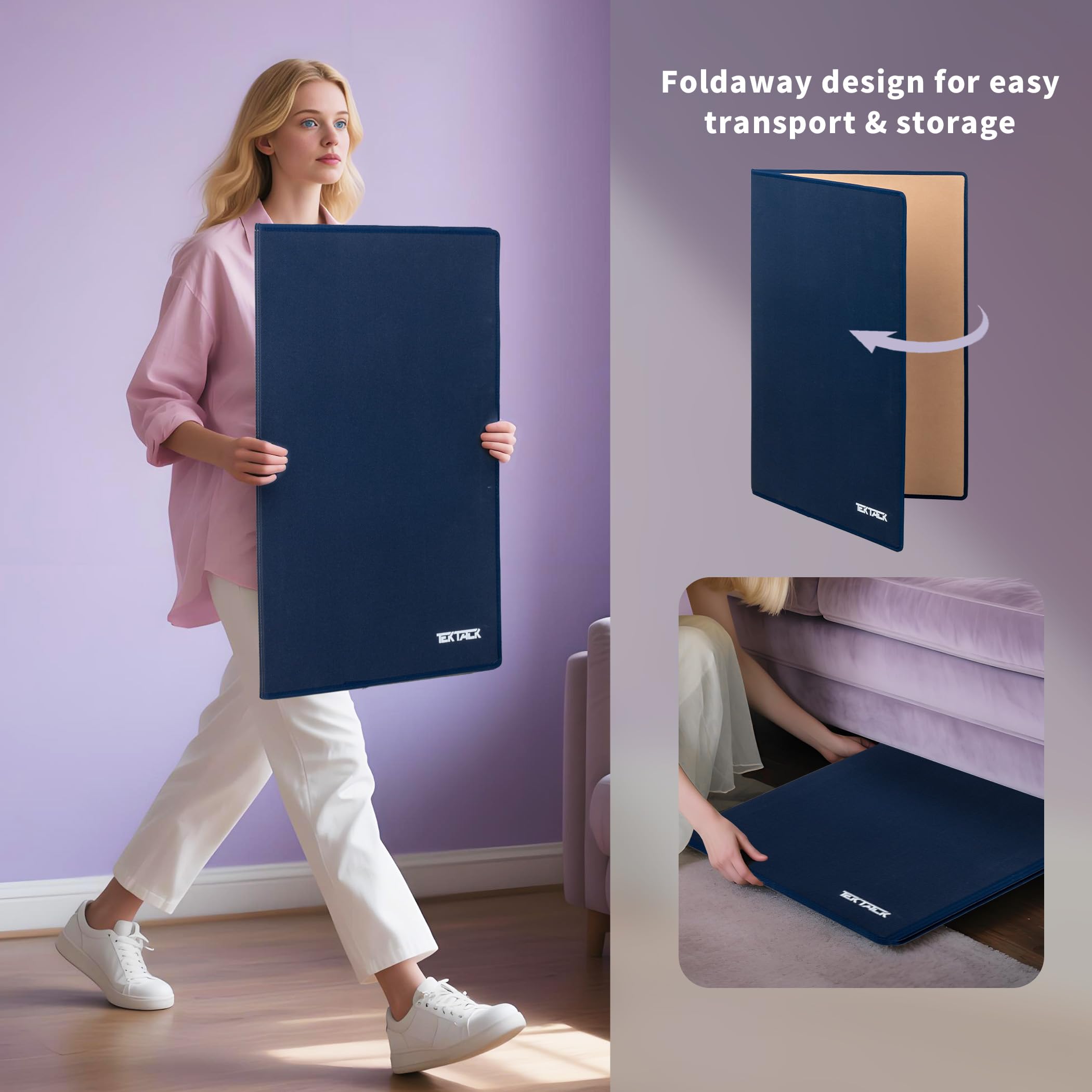 Tektalk Foldable Puzzle Board with six sorting trays for tidy color sorting.