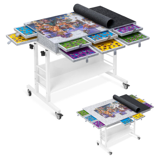 Tektalk foldable puzzle table surface for 2000-piece games