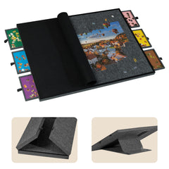 Tektalk foldable puzzle table with cover provides a portable workspace for large puzzles