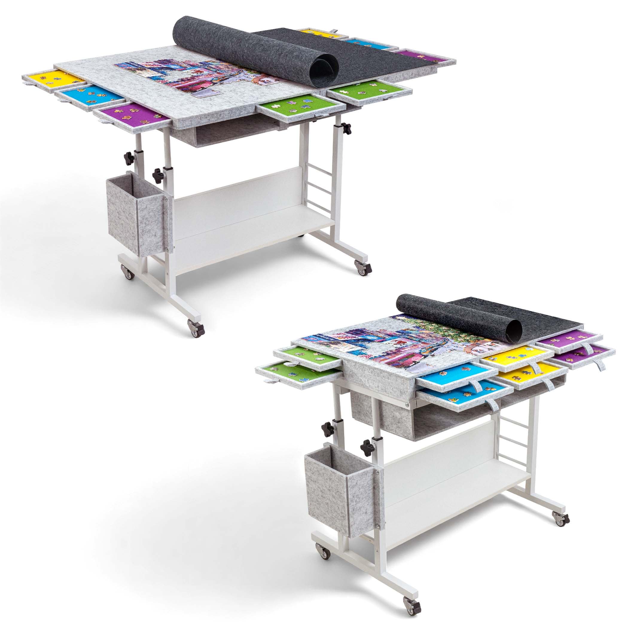 Tektalk foldable puzzle table with a spacious surface for large puzzles.