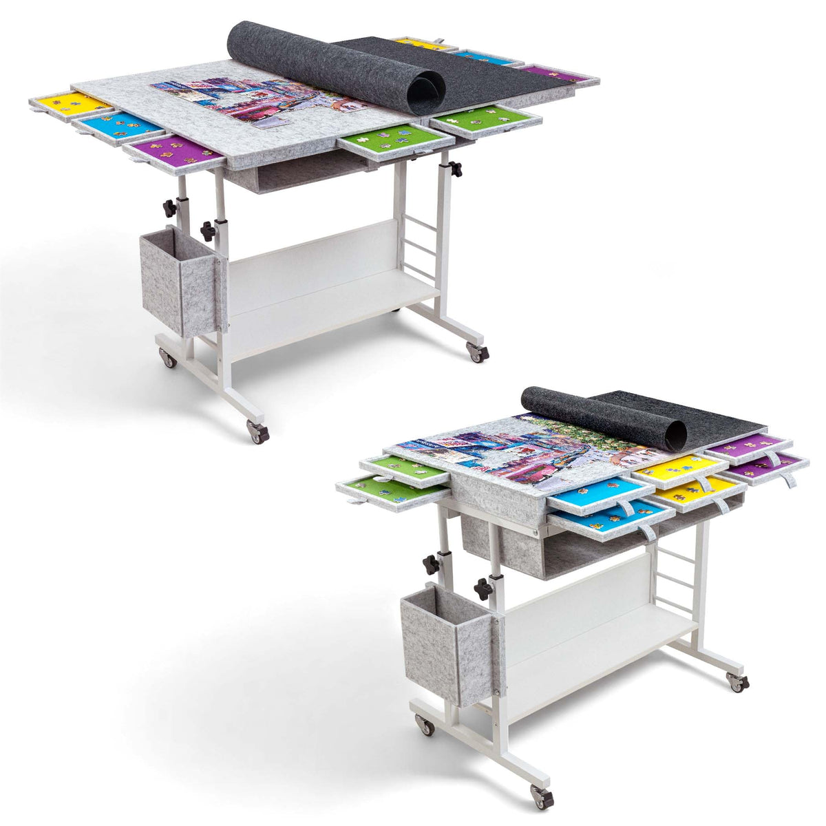 Tektalk foldable puzzle table with a spacious surface for large puzzles.