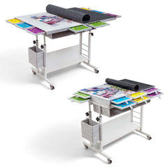 Tektalk foldable puzzle table with a spacious surface for large puzzles.