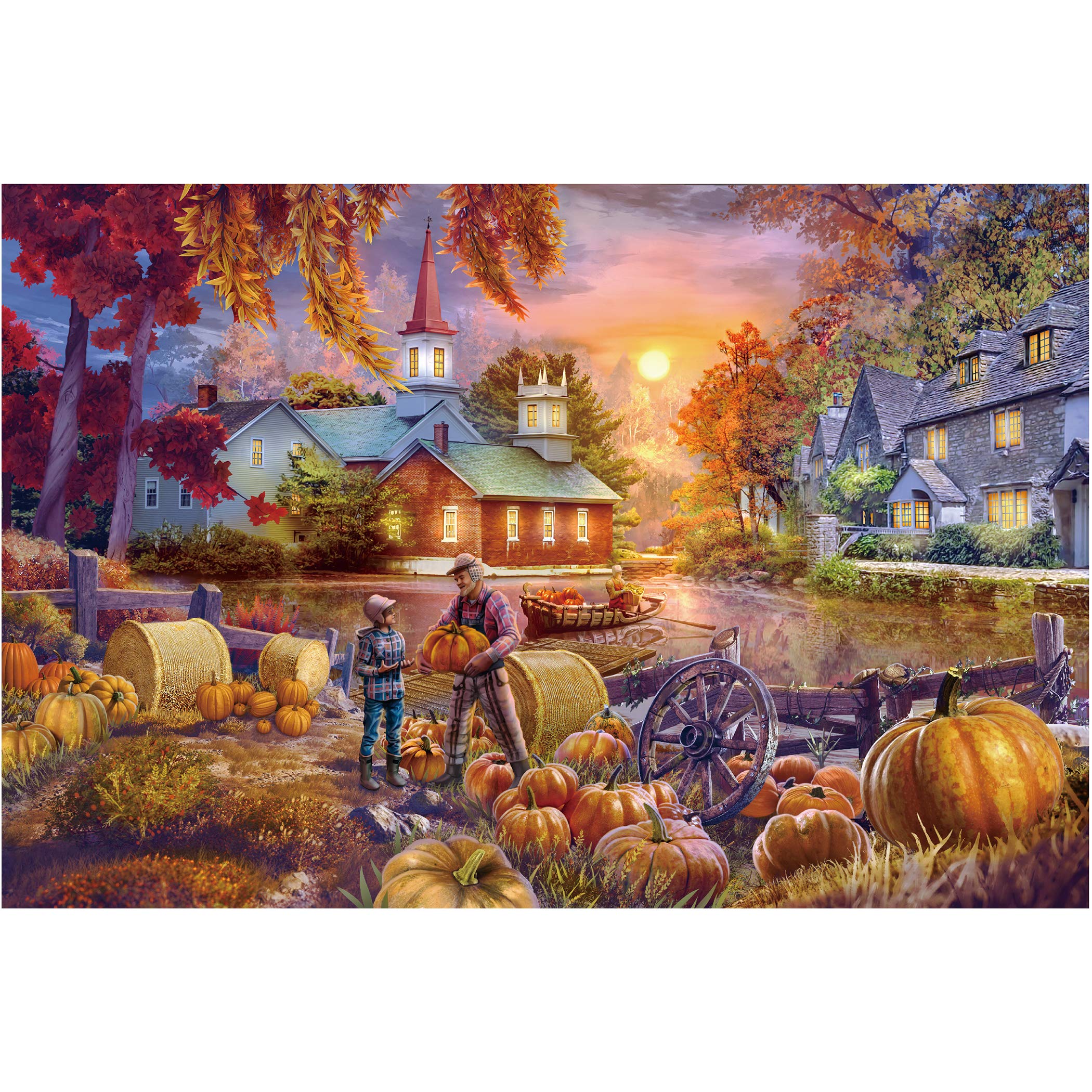 Tektalk Harvest 1000pc puzzle assembly scene inviting family collaboration