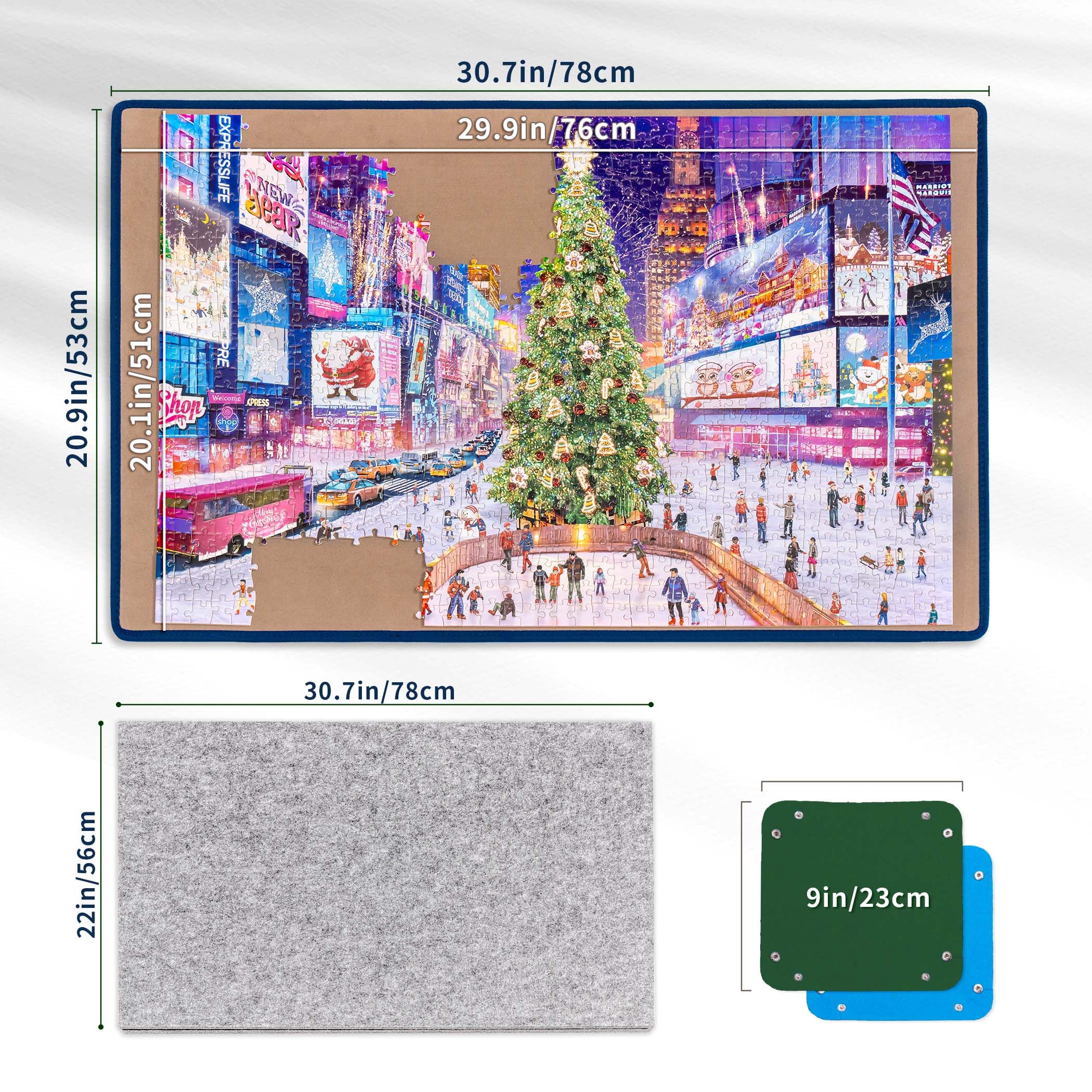 Tektalk Jigsaw Board dimensions 29.9 by 20.1 inches for 1000-piece puzzles.