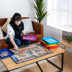 Ideal for 1000-piece puzzles Tektalk board maintains a flat surface