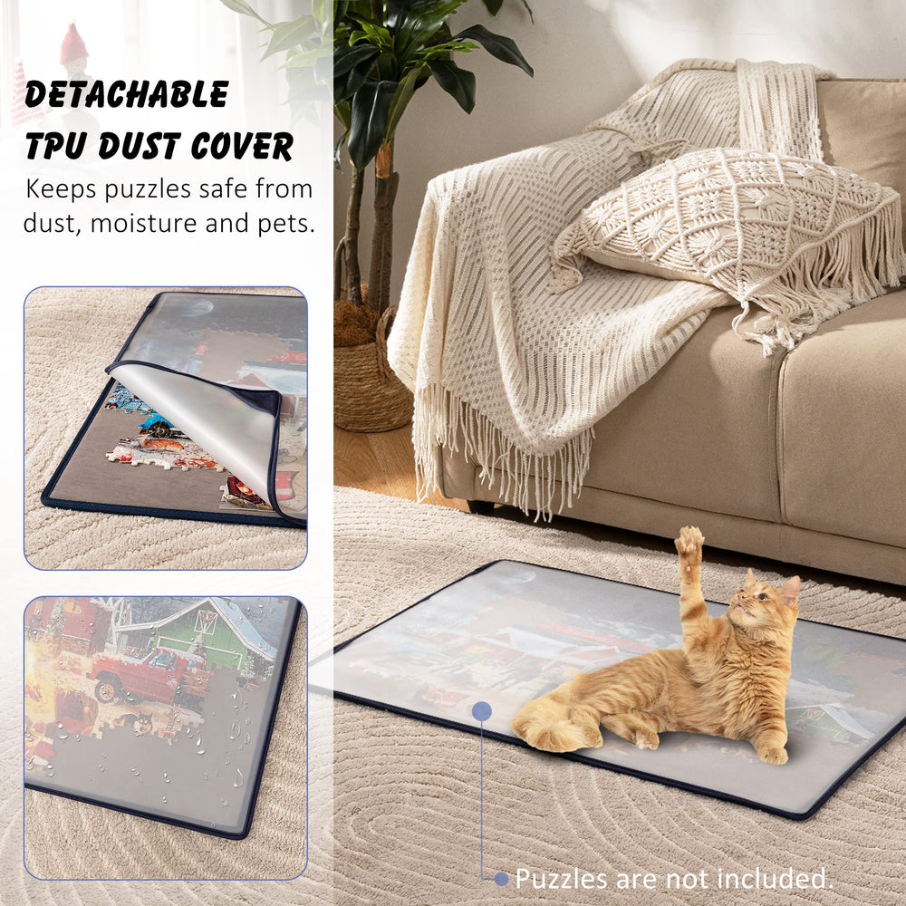 Tektalk jigsaw board lightweight design makes puzzle time portable