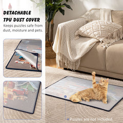 Tektalk jigsaw board lightweight design makes puzzle time portable