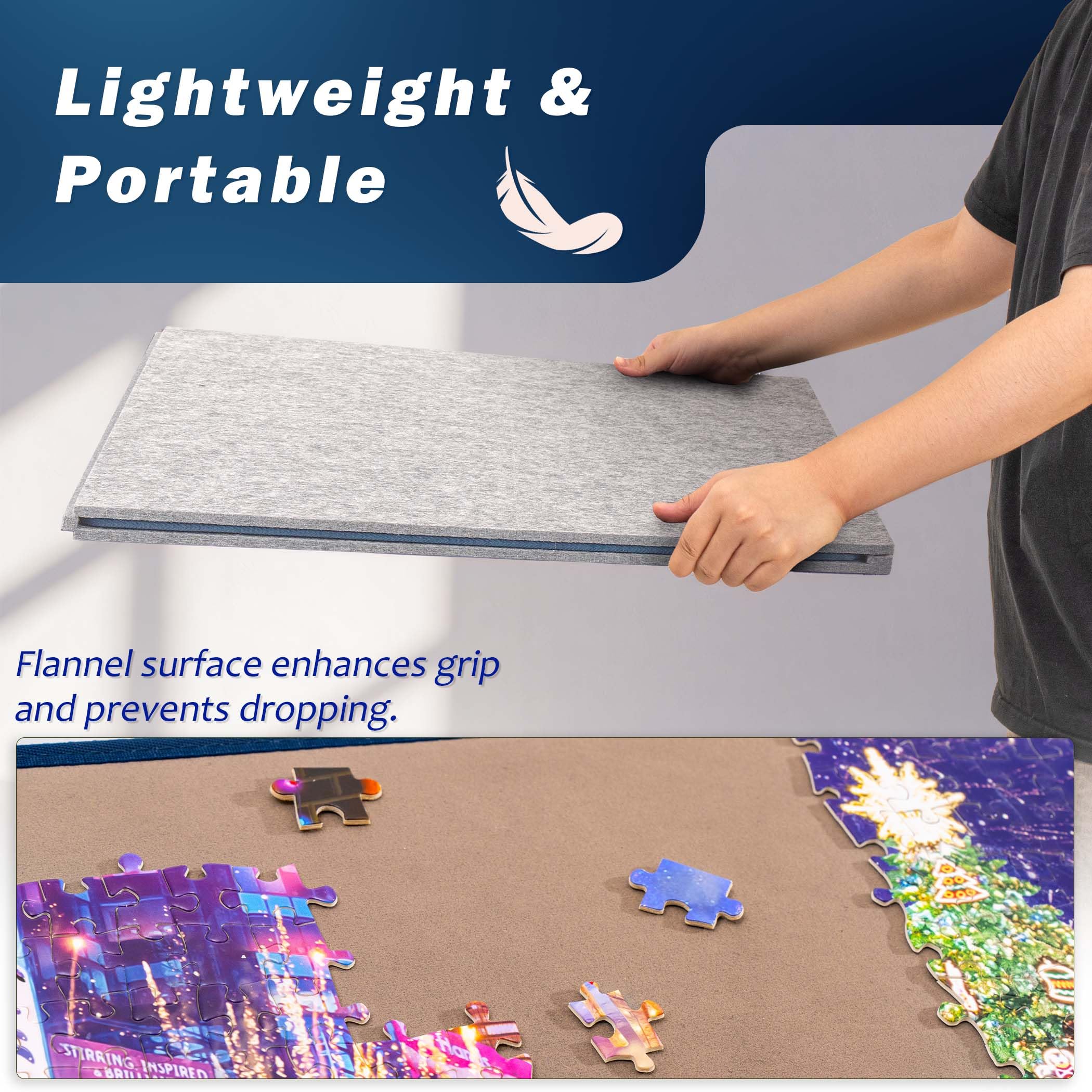 Tektalk Jigsaw Board lightweight design and portability for easy transport.