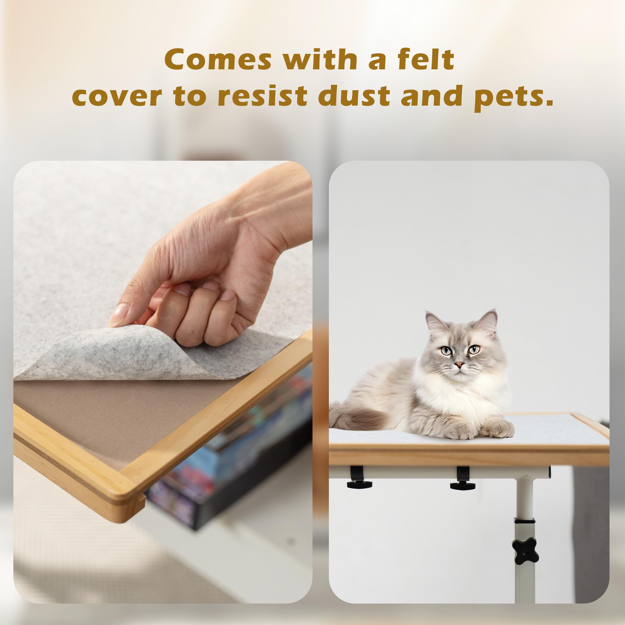 Tektalk Jigsaw table dust protector shields unfinished puzzles during breaks.