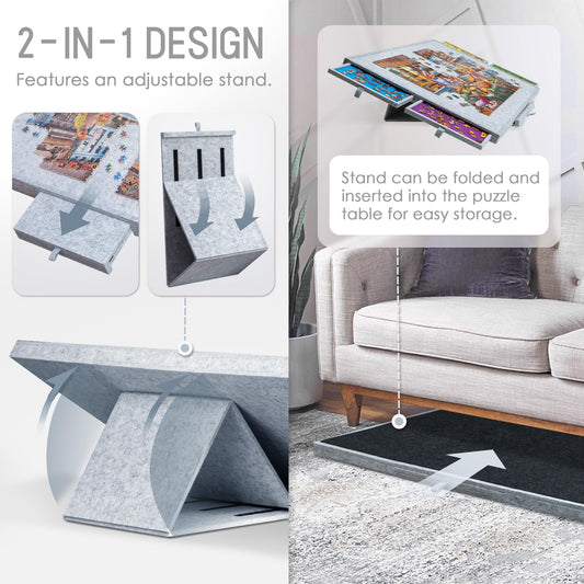 Tektalk jigsaw table felt surface provides smooth piece handling during assembly