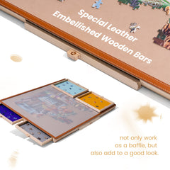 Tektalk four colored drawers help sort and store puzzle pieces