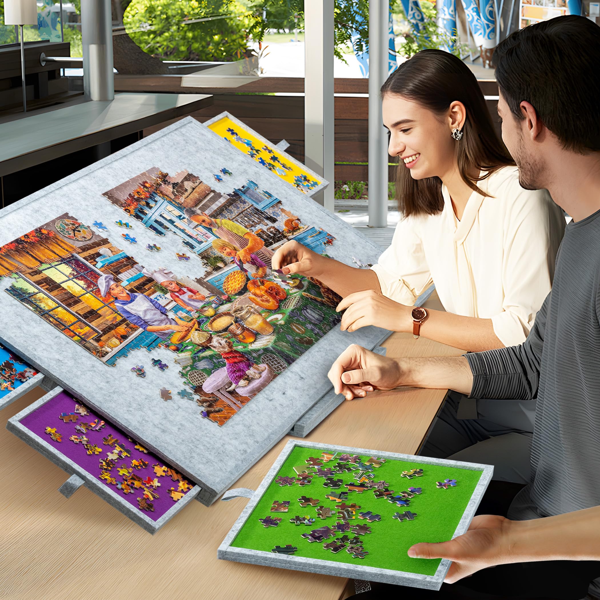 Tektalk jigsaw table makes a thoughtful gift for puzzle lovers