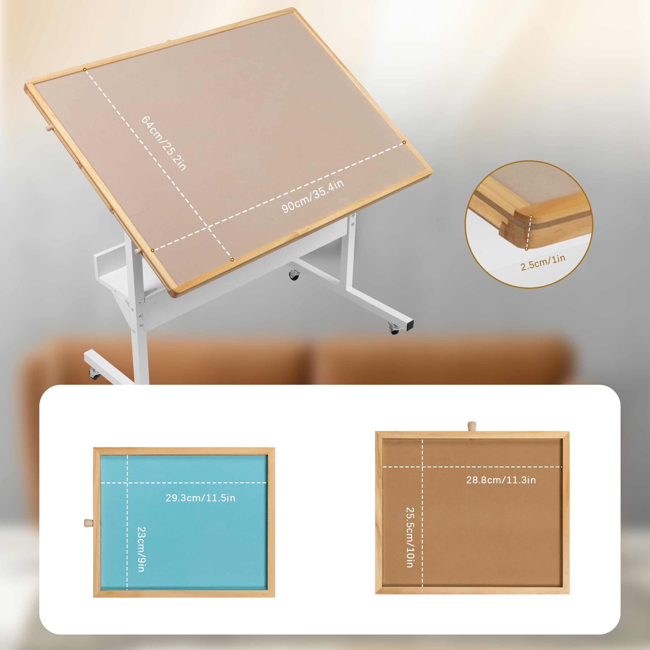 Tektalk Jigsaw table five pinewood drawers keep pieces sorted and accessible.