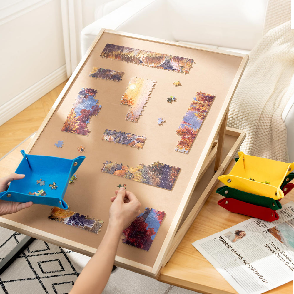 Tektalk large work area supports up to 1000-piece puzzles.