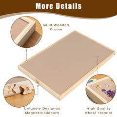 Tektalk magnetic lock keeps the puzzle board securely closed between sessions.