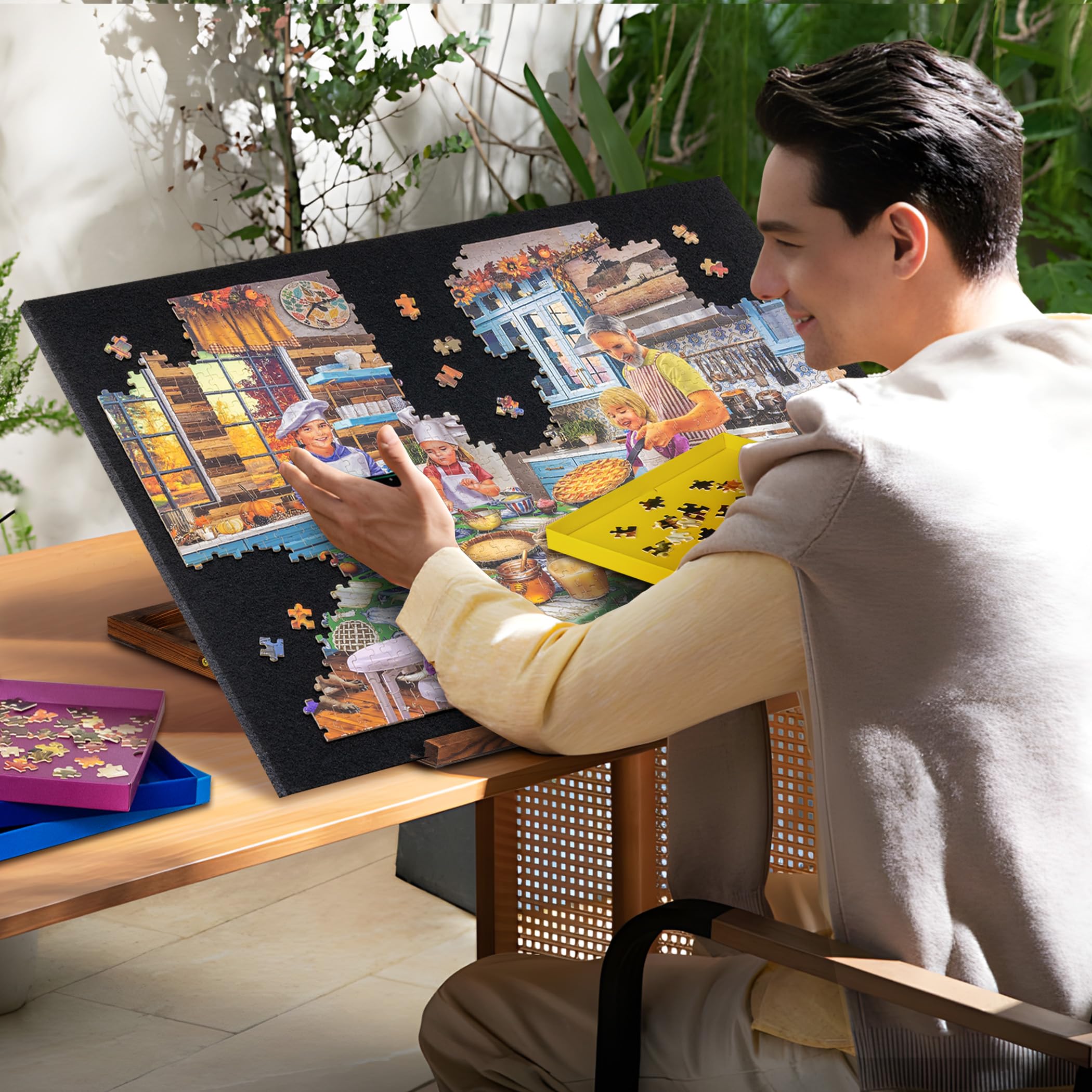 Tektalk pinewood frame delivering durable stability for daily puzzles