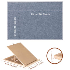 Tektalk puzzle board measures 35.4 by 24 inches for ample space