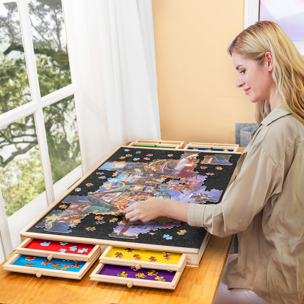 Tektalk puzzle board features dust and pet-resistant design for a cleaner setup.