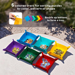 Tektalk Puzzle Board dustproof cover protects puzzles between sessions.