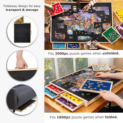 Tektalk puzzle board full-size 2000-piece area for expansive puzzles.