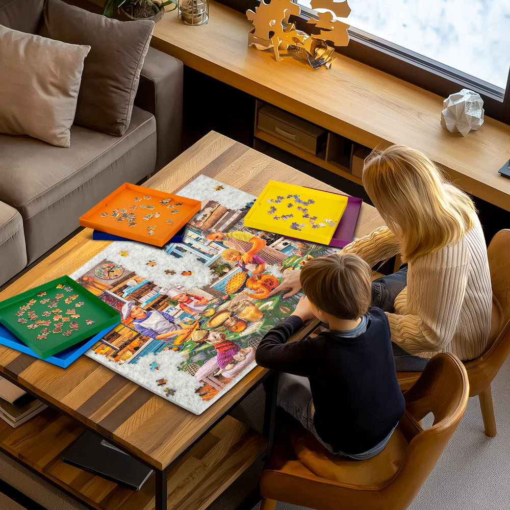 Tektalk puzzle board and adjustable stand set enhances your setup