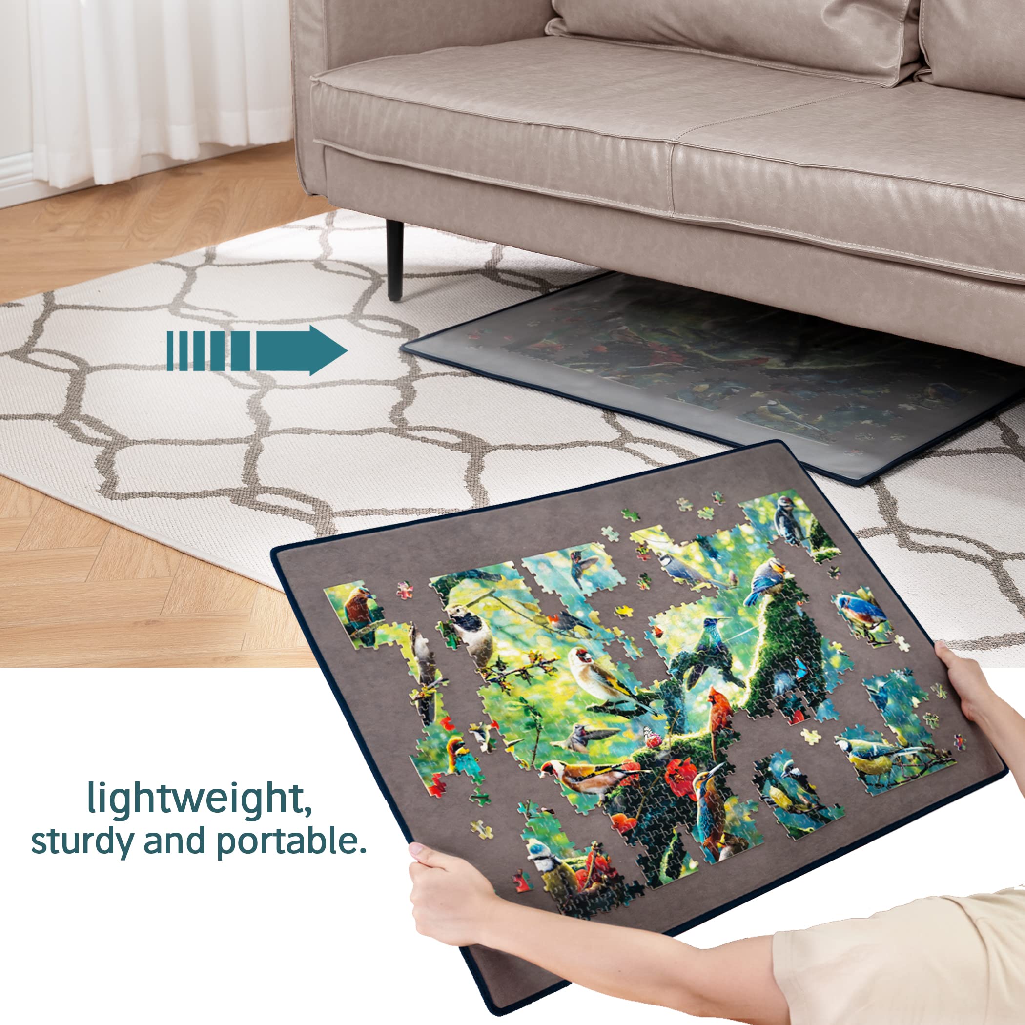 Tektalk puzzle mat is lightweight and easy to move.