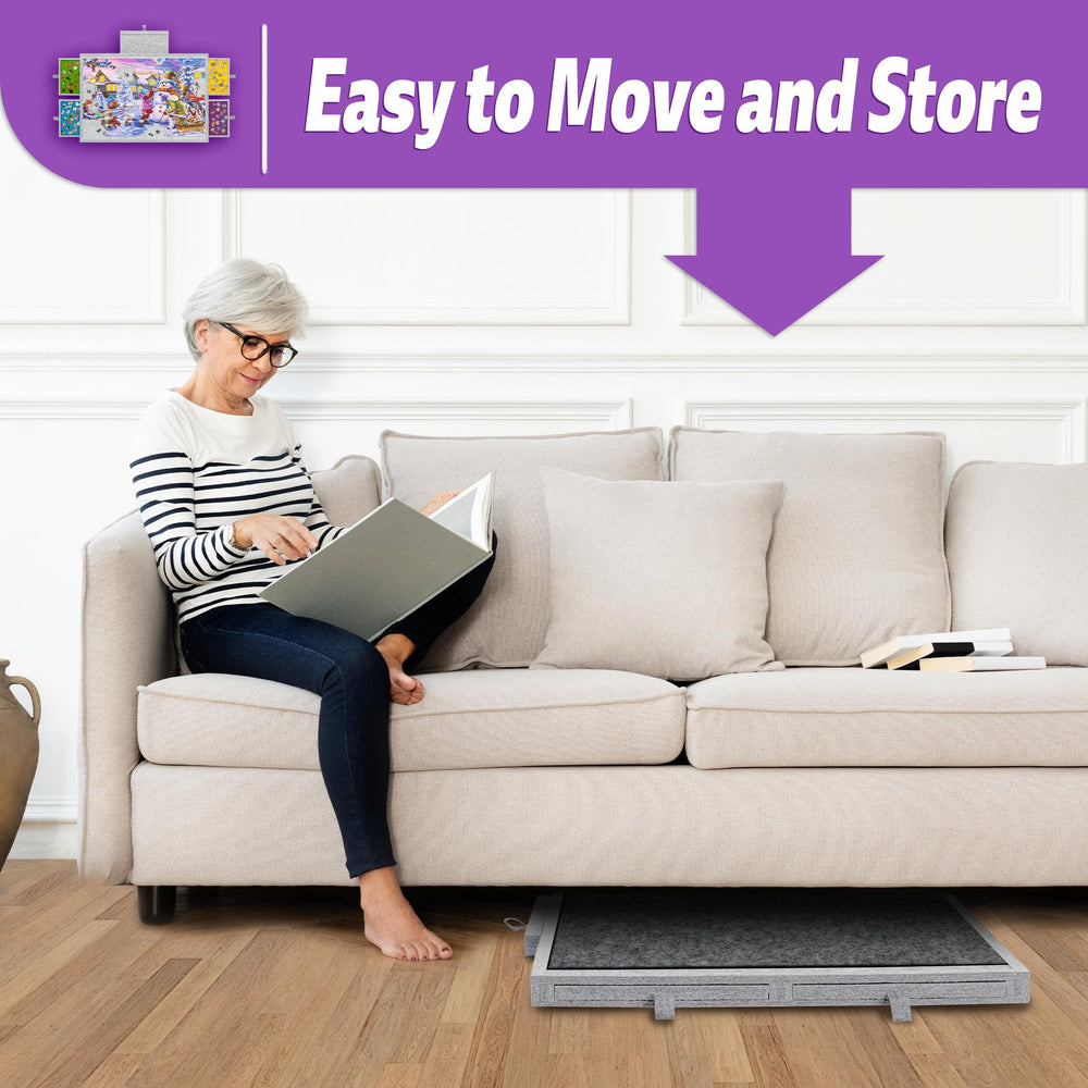 Tektalk puzzle table supports collaborative play and easy cleanup.