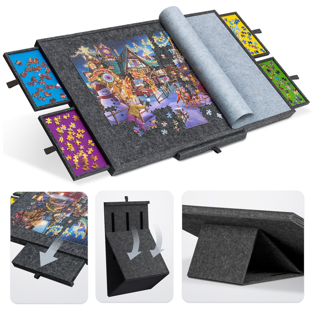 Tektalk puzzle table with adjustable stand for comfortable tilting angles