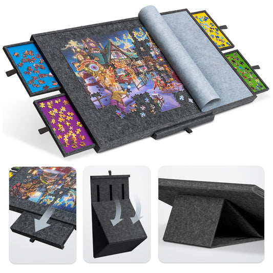 Tektalk puzzle table with adjustable stand for comfortable tilting angles