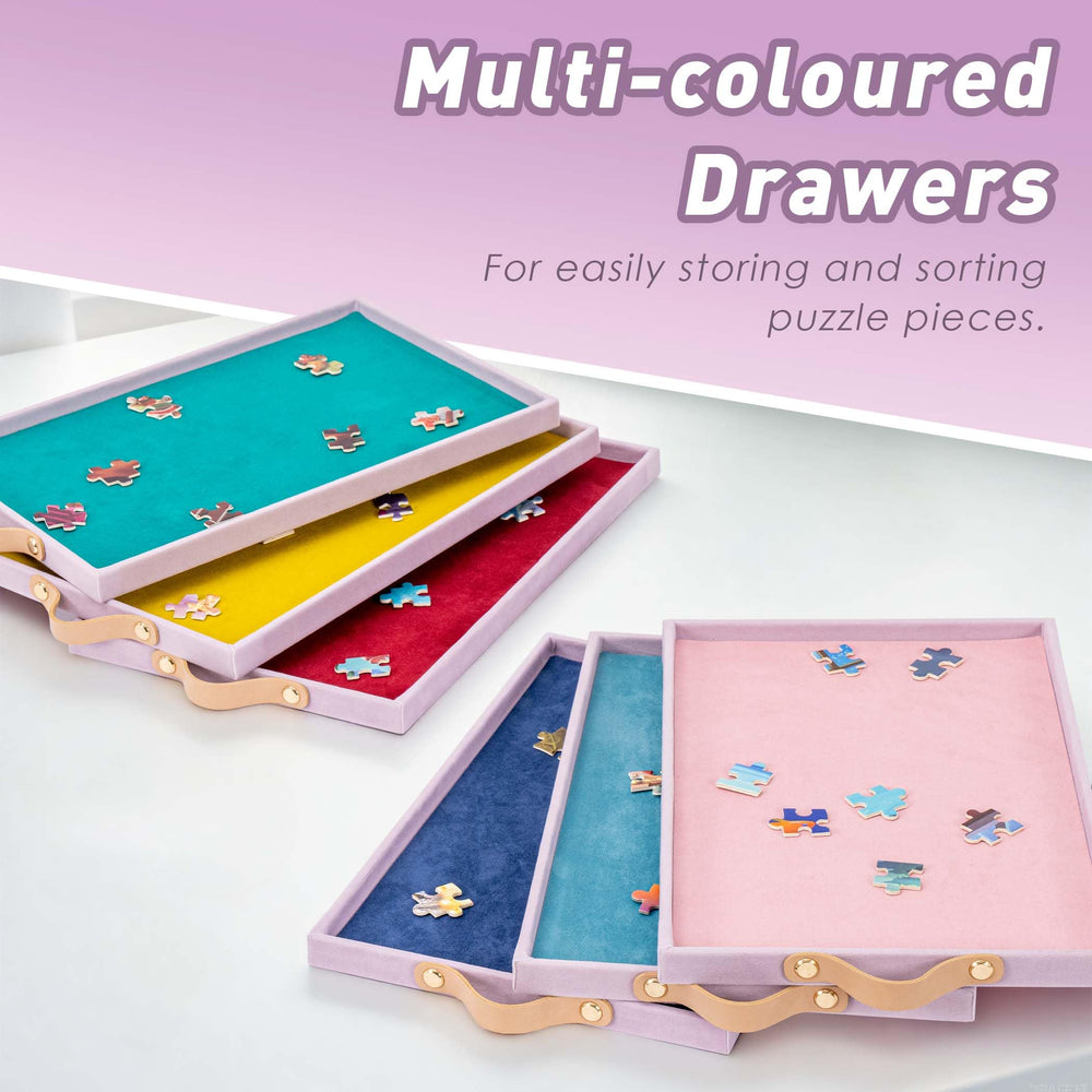 Tektalk clear cover shields puzzles from spills and dust.