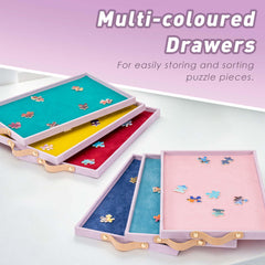 Tektalk clear cover shields puzzles from spills and dust.