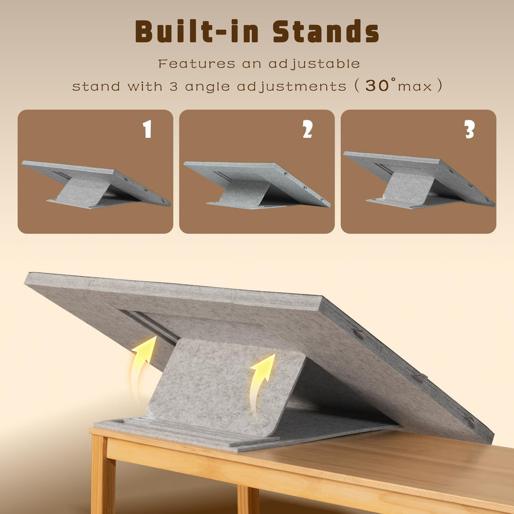 Tektalk puzzle table tilting angle adjusted for comfortable seating